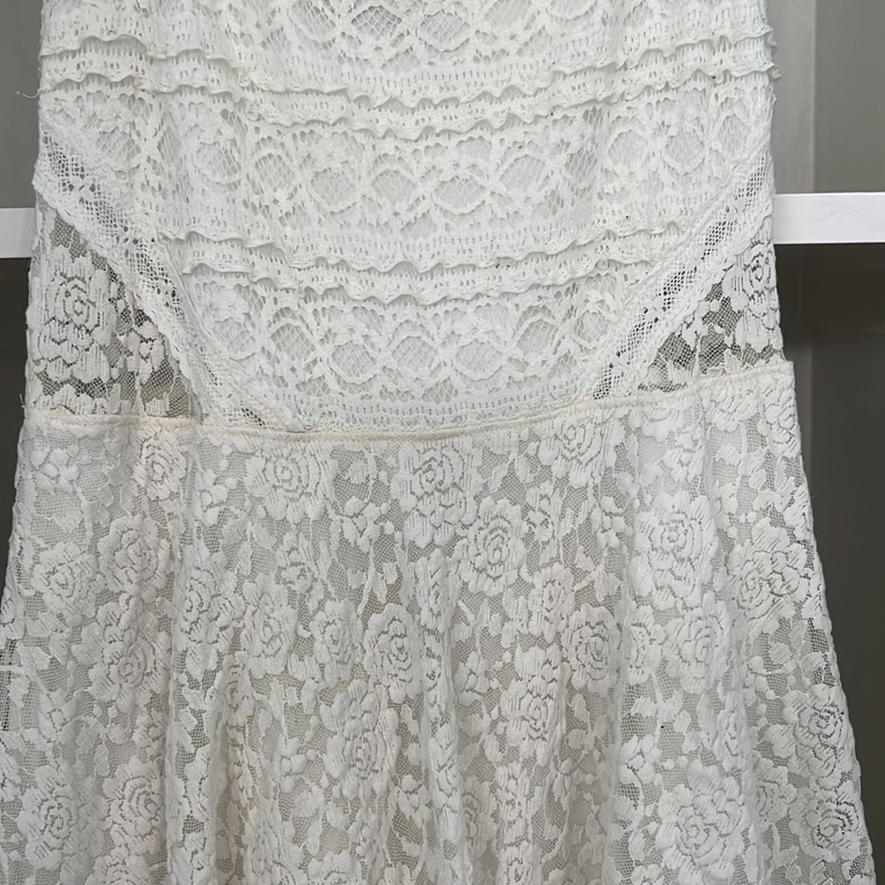 Abercrombie & Fitch New York cream lace dress with spaghetti straps - Picture 2 of 4